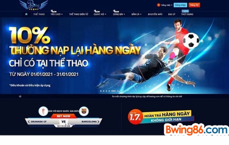 Tỷ lệ kèo Bwing ở cá cược trực tuyến